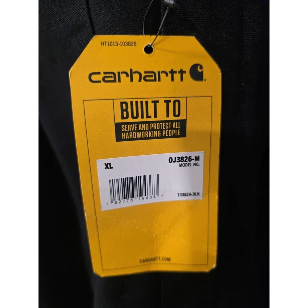 Carhartt Men's Relaxed Fit Washed Duck Sherpa Utility Jacket Jacket-Black-Medium